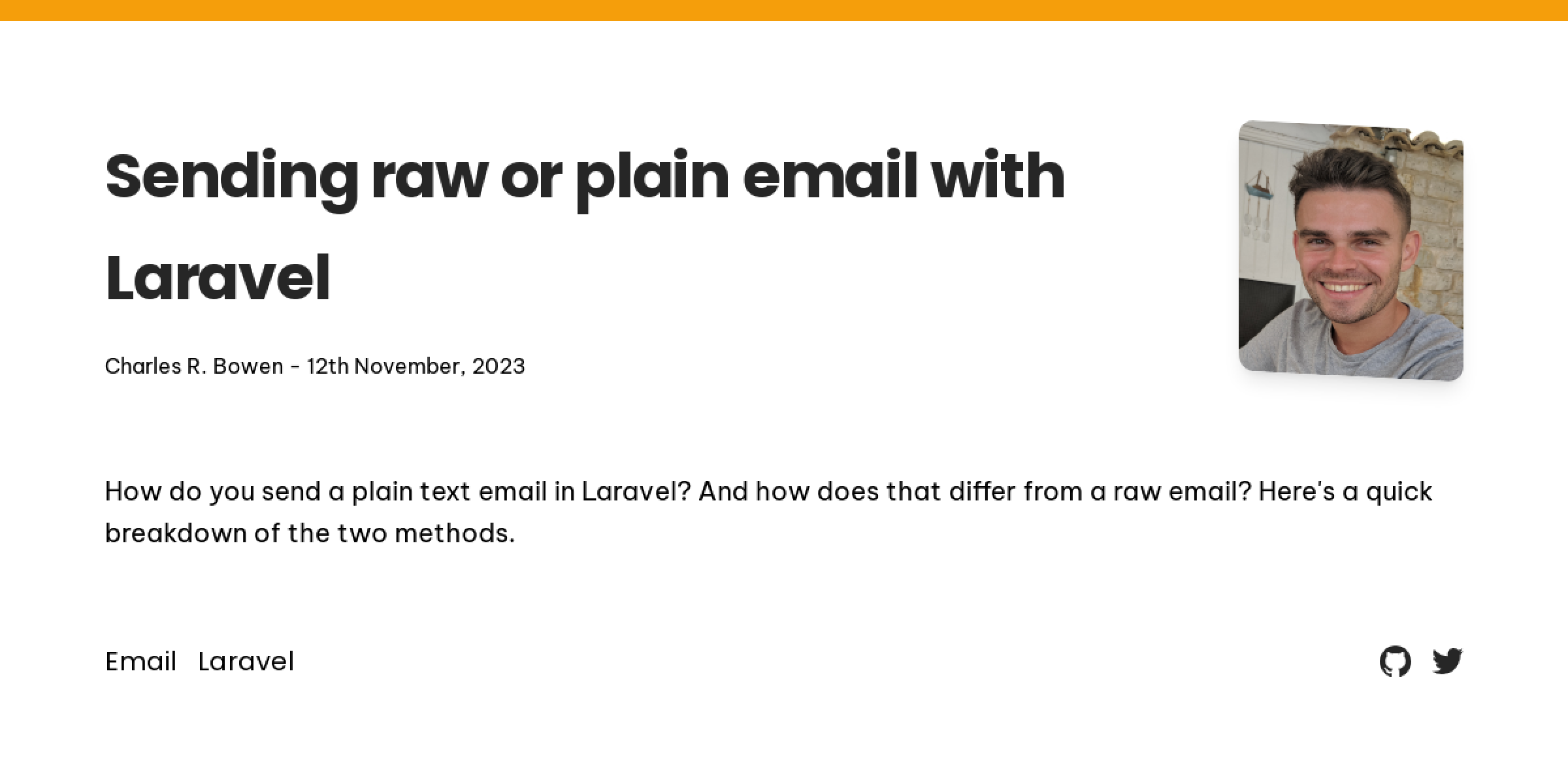 send plain text email laravel