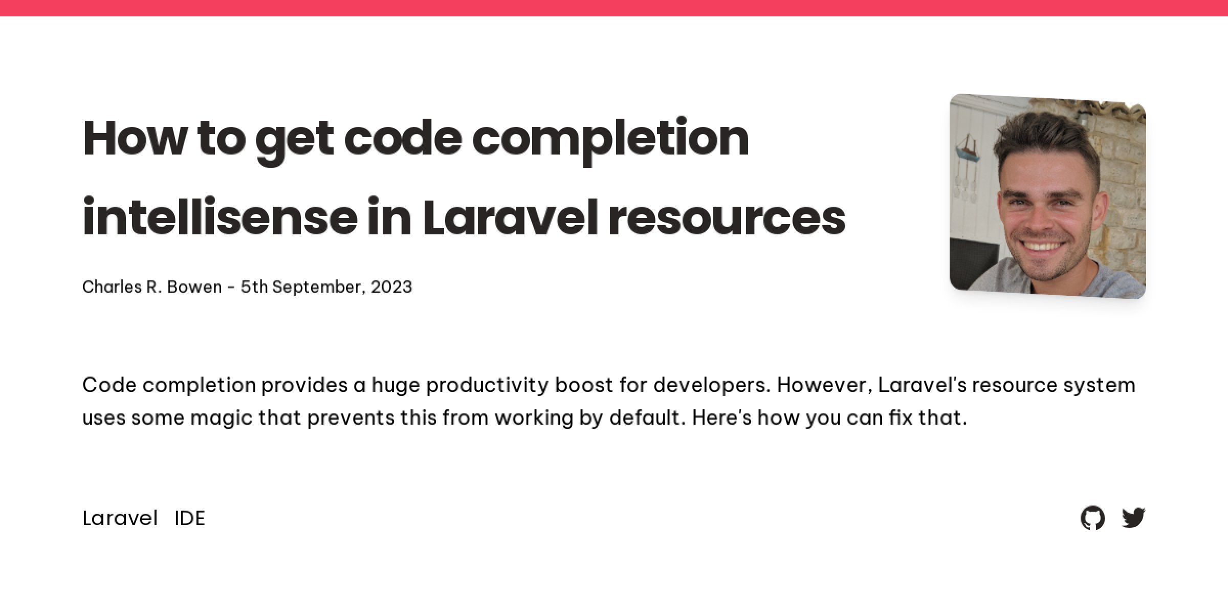 How to get code completion intellisense in Laravel resources