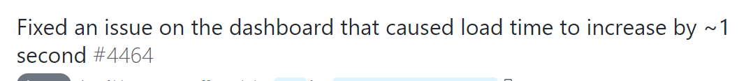 Better PR name example. 'Fixed an issue on the dashboard that caused load time to increase by ~1 second'
